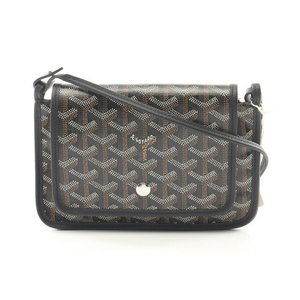 GOYARD Plumet Pouch Wallet Shoulder Bag Leather Black Multicolor